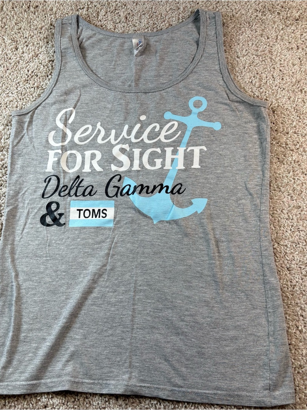 Delta Gamma grey tank top Sz M